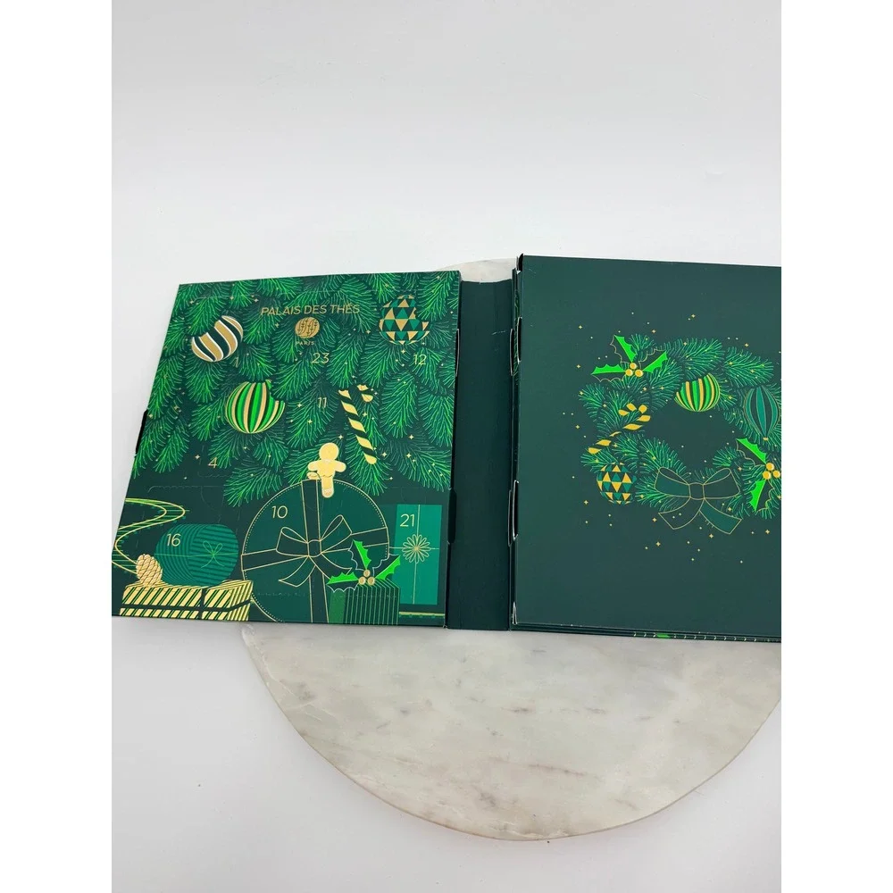 Palais des Thes 24 Days of Tea Advent Calendar Green Gold Holiday Sampler Gift